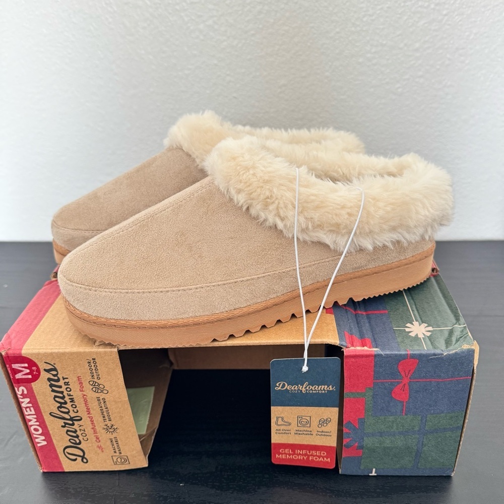 Dearfoams Gel Infused Memory Foam Slippers